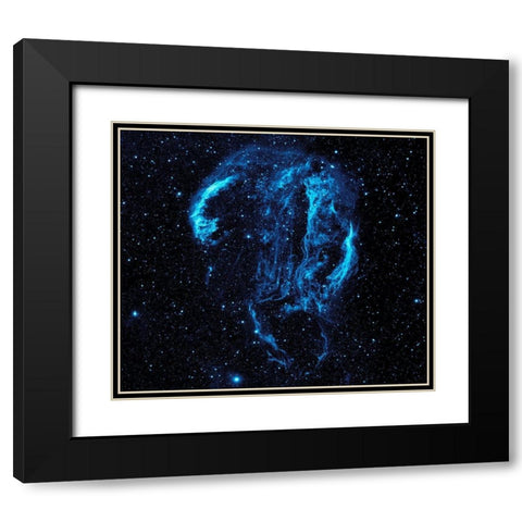 Ultraviolet image of the Cygnus Loop Nebula Black Modern Wood Framed Art Print with Double Matting by NASA