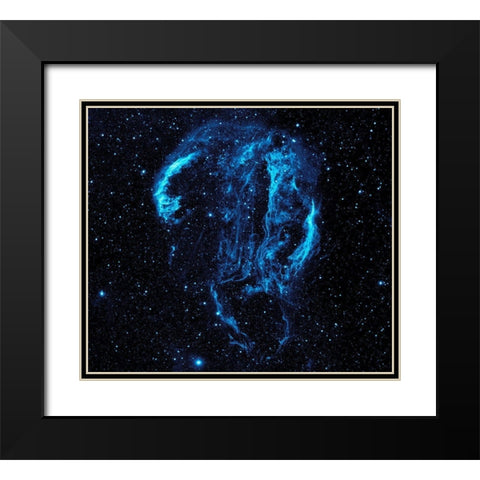 Ultraviolet image of the Cygnus Loop Nebula Black Modern Wood Framed Art Print with Double Matting by NASA