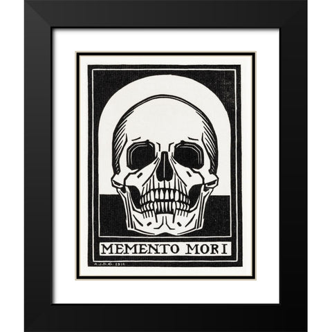 Memento mori Black Modern Wood Framed Art Print with Double Matting by De Graag, Julie