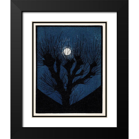 Moon Light Black Modern Wood Framed Art Print with Double Matting by De Graag, Julie