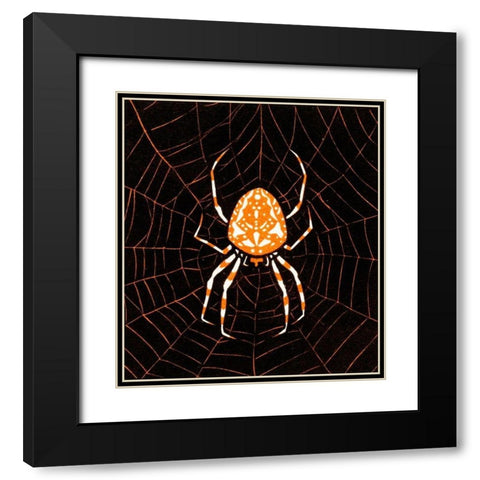 Spider in a webÂ  Black Modern Wood Framed Art Print with Double Matting by De Graag, Julie