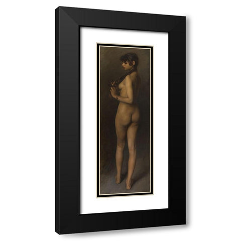 Life Study (Study of an Egyptian Girl) Black Modern Wood Framed Art Print with Double Matting by Sargent, John Singer