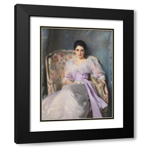 Lady Agnew of Lochnaw Black Modern Wood Framed Art Print with Double Matting by Sargent, John Singer