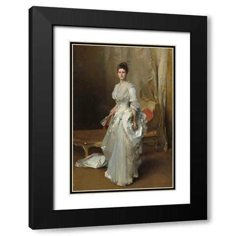 Margaret Stuyvesant Rutherfurd White (Mrs. Henry White),Â 1883 Black Modern Wood Framed Art Print with Double Matting by Sargent, John Singer