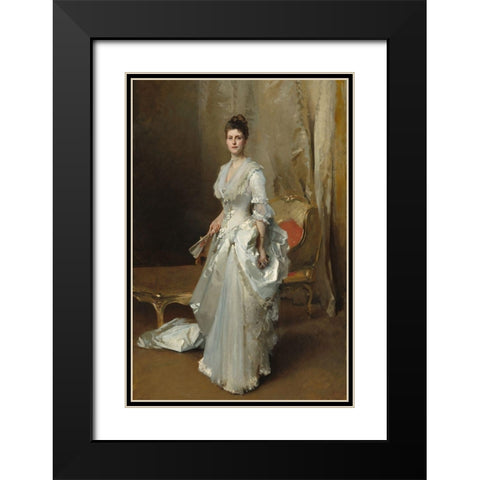 Margaret Stuyvesant Rutherfurd White (Mrs. Henry White),Â 1883 Black Modern Wood Framed Art Print with Double Matting by Sargent, John Singer