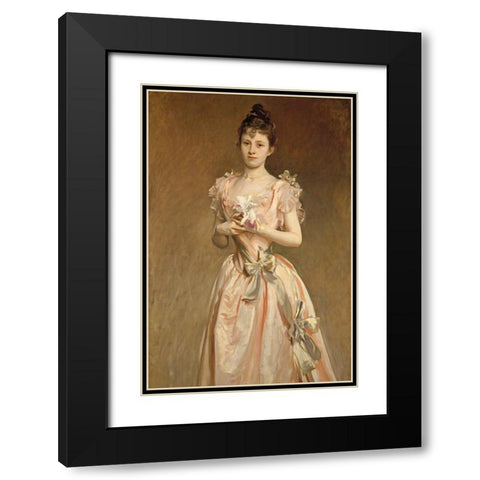 Miss Grace Woodhouse Black Modern Wood Framed Art Print with Double Matting by Sargent, John Singer