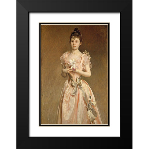 Miss Grace Woodhouse Black Modern Wood Framed Art Print with Double Matting by Sargent, John Singer