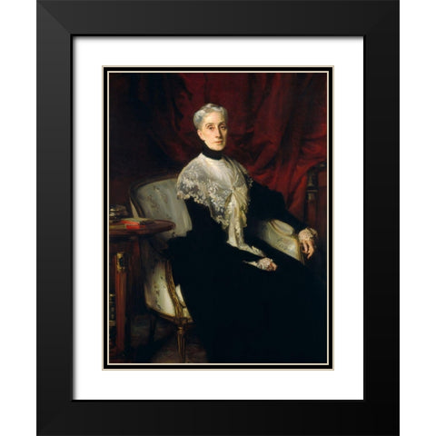 Ellen Peabody Endicott (Mrs. William Crowninshield Endicott) Black Modern Wood Framed Art Print with Double Matting by Sargent, John Singer