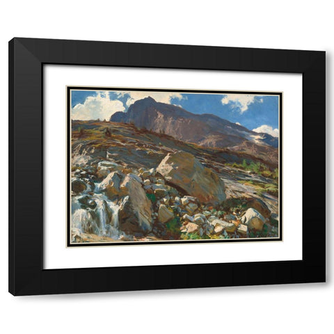 Simplon Pass Black Modern Wood Framed Art Print with Double Matting by Sargent, John Singer