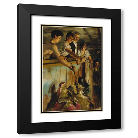 Marionettes Black Modern Wood Framed Art Print with Double Matting by Sargent, John Singer