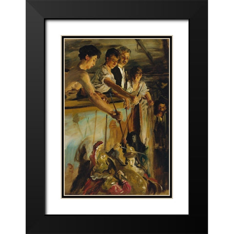 Marionettes Black Modern Wood Framed Art Print with Double Matting by Sargent, John Singer