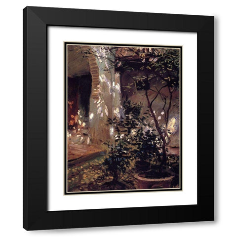 Granada Sunspots Black Modern Wood Framed Art Print with Double Matting by Sargent, John Singer