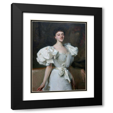 Portrait of Therese, Countess Clary Aldringen Black Modern Wood Framed Art Print with Double Matting by Sargent, John Singer