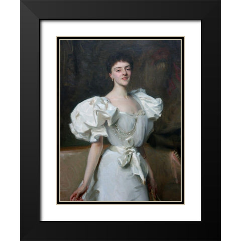 Portrait of Therese, Countess Clary Aldringen Black Modern Wood Framed Art Print with Double Matting by Sargent, John Singer