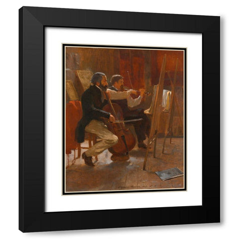 The Studio Black Modern Wood Framed Art Print with Double Matting by Homer, Winslow