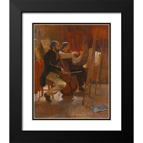 The Studio Black Modern Wood Framed Art Print with Double Matting by Homer, Winslow