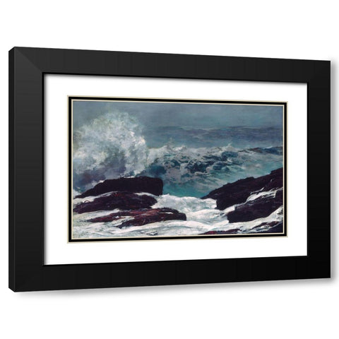 Maine Coast Black Modern Wood Framed Art Print with Double Matting by Homer, Winslow