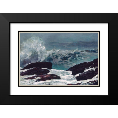 Maine Coast Black Modern Wood Framed Art Print with Double Matting by Homer, Winslow