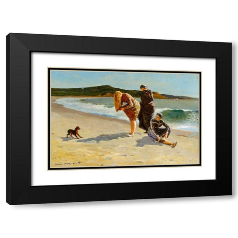 Eagle Head, Manchester, Massachusetts (High Tide) Black Modern Wood Framed Art Print with Double Matting by Homer, Winslow