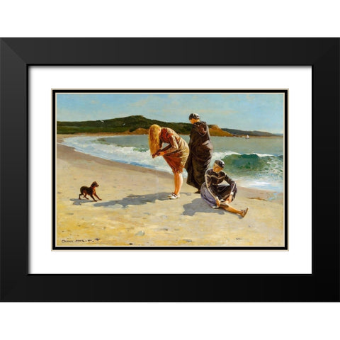 Eagle Head, Manchester, Massachusetts (High Tide) Black Modern Wood Framed Art Print with Double Matting by Homer, Winslow