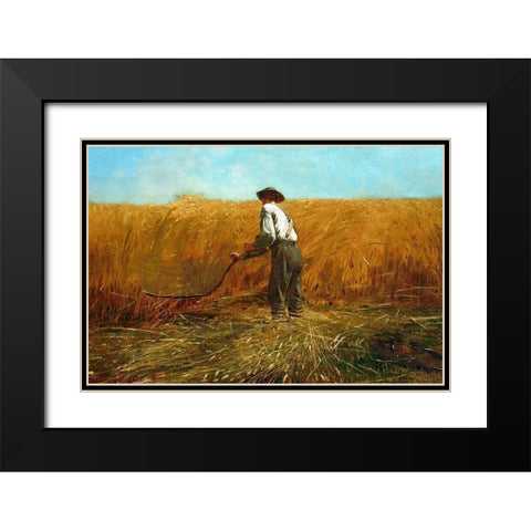 The Veteran in a New Field Black Modern Wood Framed Art Print with Double Matting by Homer, Winslow