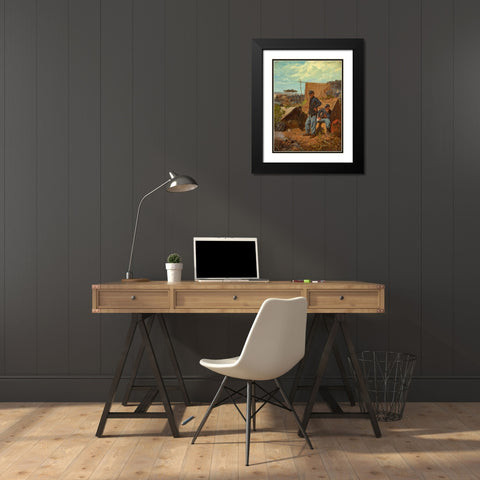 Home, Sweet Home Black Modern Wood Framed Art Print with Double Matting by Homer, Winslow