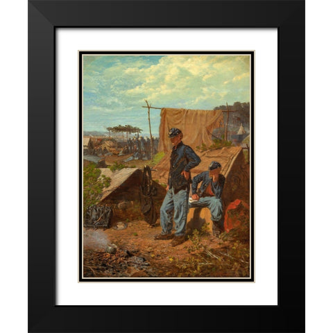 Home, Sweet Home Black Modern Wood Framed Art Print with Double Matting by Homer, Winslow