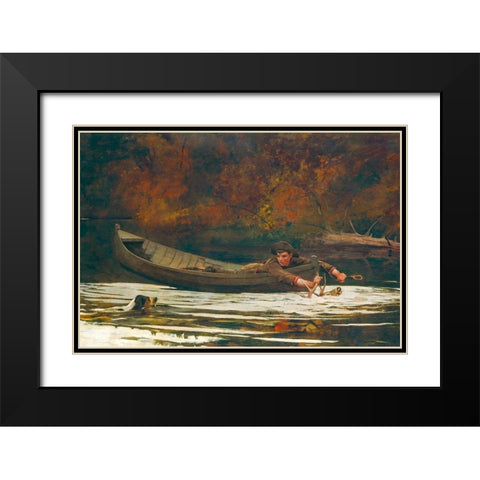 Hound and Hunter Black Modern Wood Framed Art Print with Double Matting by Homer, Winslow