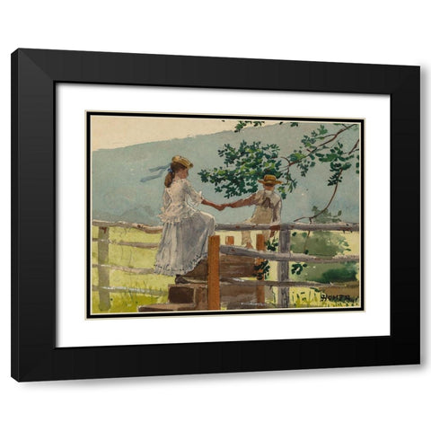 On the Stile Black Modern Wood Framed Art Print with Double Matting by Homer, Winslow