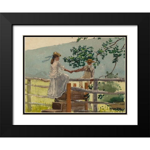 On the Stile Black Modern Wood Framed Art Print with Double Matting by Homer, Winslow