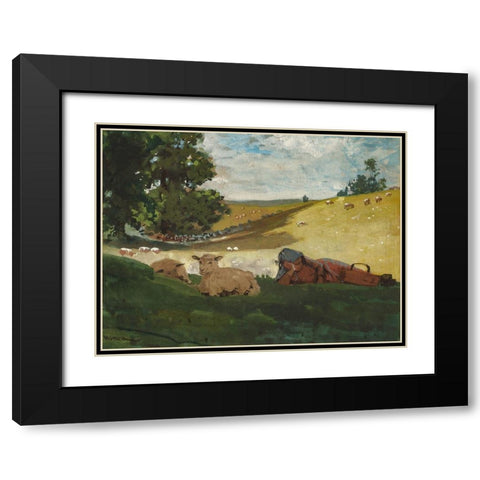 Warm Afternoon Black Modern Wood Framed Art Print with Double Matting by Homer, Winslow