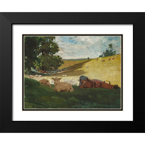 Warm Afternoon Black Modern Wood Framed Art Print with Double Matting by Homer, Winslow