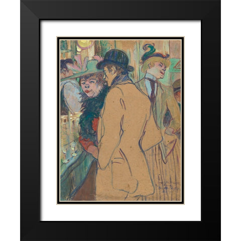 Alfred la Guigne Black Modern Wood Framed Art Print with Double Matting by Toulouse-Lautrec, Henri de