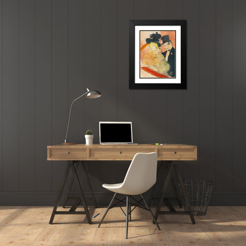 At the Concert Black Modern Wood Framed Art Print with Double Matting by Toulouse-Lautrec, Henri de