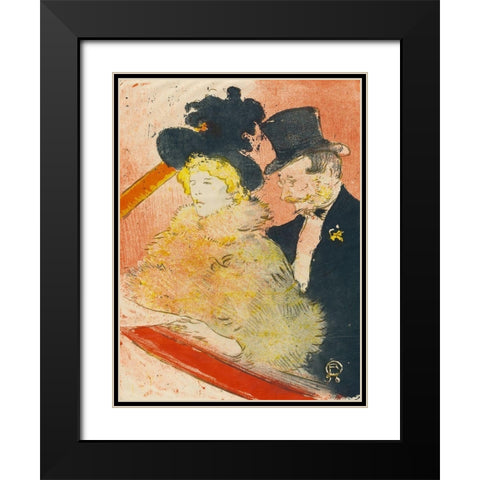 At the Concert Black Modern Wood Framed Art Print with Double Matting by Toulouse-Lautrec, Henri de