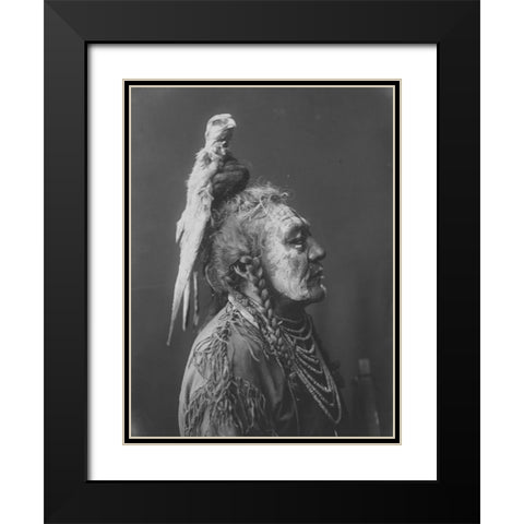 Two Whistles, Apsaroke Black Modern Wood Framed Art Print with Double Matting by Curtis, Edward