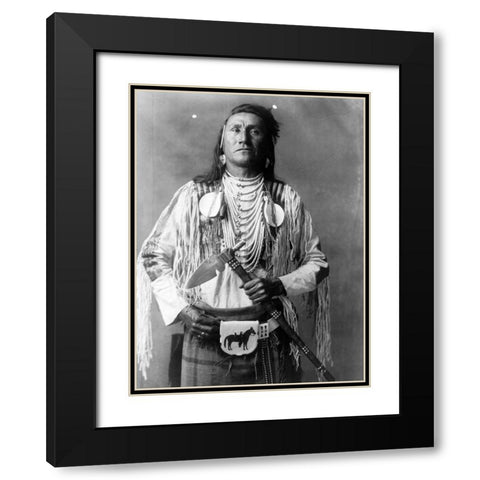 Holds The Enemy Black Modern Wood Framed Art Print with Double Matting by Curtis, Edward