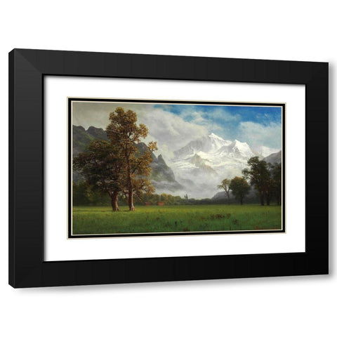 Jungfrau Black Modern Wood Framed Art Print with Double Matting by Bierstadt, Albert