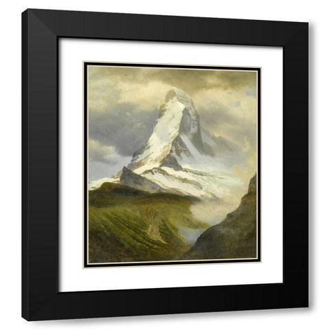 The Matterhorn Black Modern Wood Framed Art Print with Double Matting by Bierstadt, Albert