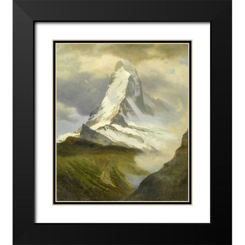 The Matterhorn Black Modern Wood Framed Art Print with Double Matting by Bierstadt, Albert