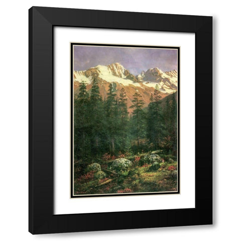 Canadian Rockies Black Modern Wood Framed Art Print with Double Matting by Bierstadt, Albert