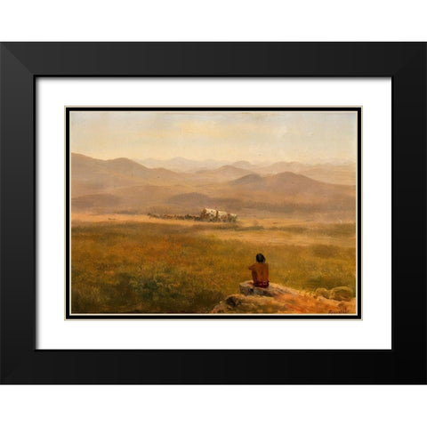 The Lookout Black Modern Wood Framed Art Print with Double Matting by Bierstadt, Albert