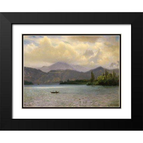 Lake Tahoe, California Black Modern Wood Framed Art Print with Double Matting by Bierstadt, Albert