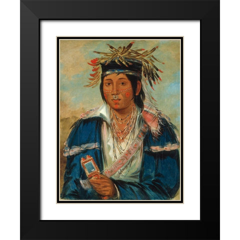 Kee mo ra nia, No English, a Dandy Black Modern Wood Framed Art Print with Double Matting by Catlin, George
