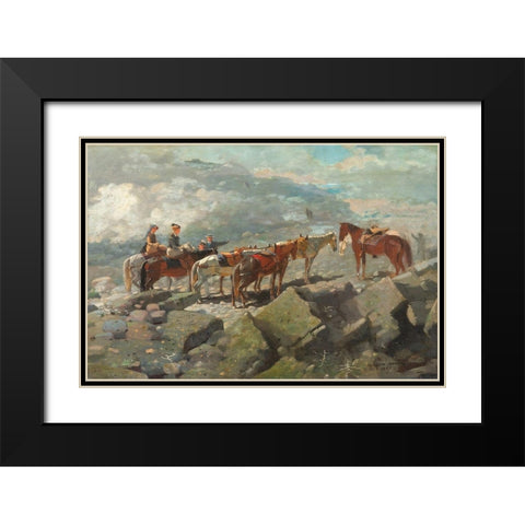 Mount WashingtonÂ  Black Modern Wood Framed Art Print with Double Matting by Homer, Winslow