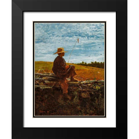 On Guard Black Modern Wood Framed Art Print with Double Matting by Homer, Winslow