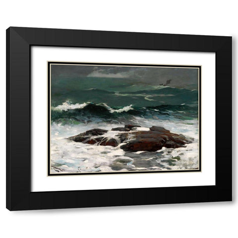 Summer Squall Black Modern Wood Framed Art Print with Double Matting by Homer, Winslow