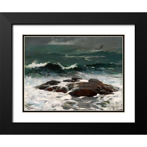 Summer Squall Black Modern Wood Framed Art Print with Double Matting by Homer, Winslow