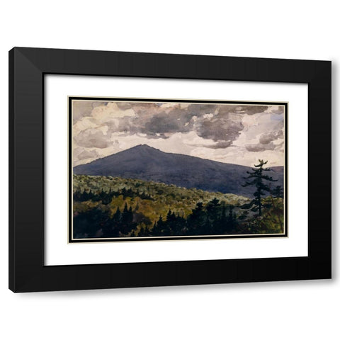 Burnt Mountain Black Modern Wood Framed Art Print with Double Matting by Homer, Winslow