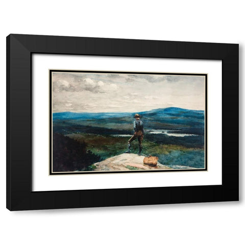 The Ranger, Adirondacks Black Modern Wood Framed Art Print with Double Matting by Homer, Winslow